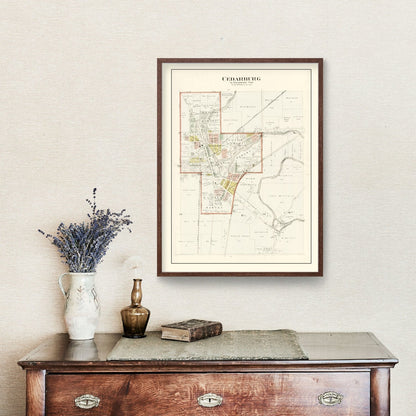 Vintage Map of Cedarburg, Wisconsin, 1915