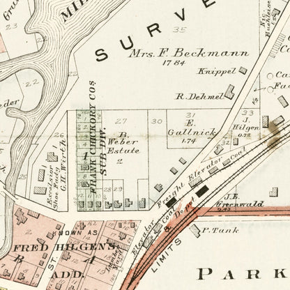 Vintage Map of Cedarburg, Wisconsin, 1915
