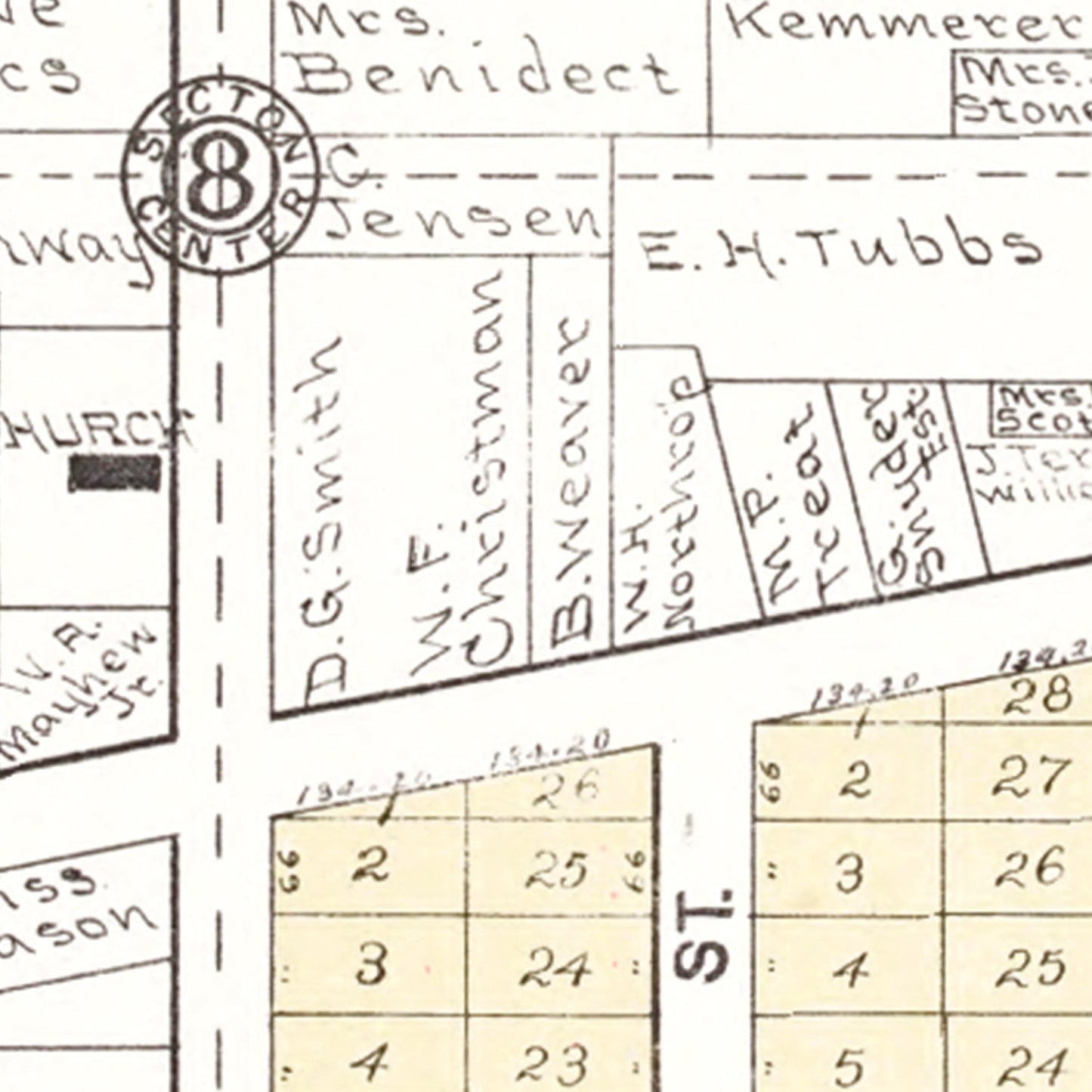 Vintage Map of Clinton, Wisconsin 1917