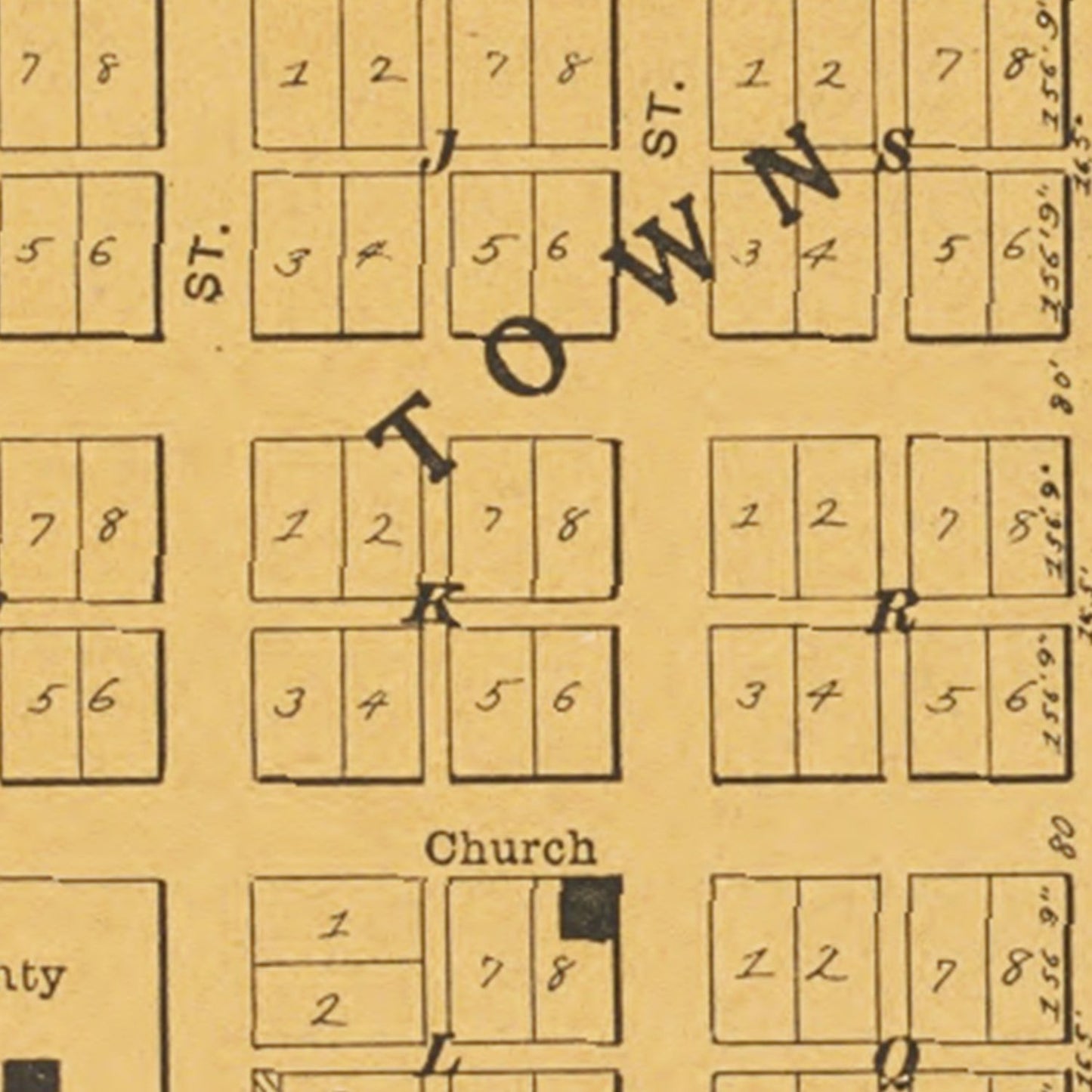 Vintage Map of Panora, Iowa, 1917