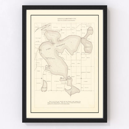 Vintage lake survey map of Lake Madison, Minnesota, 1921