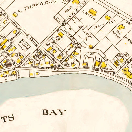 Vintage Map of Nahant, Massachusetts, 1924