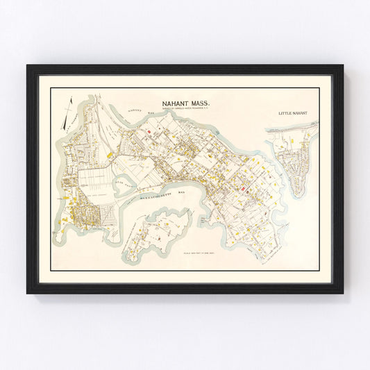 Vintage map of Nahant, Massachusetts, 1924