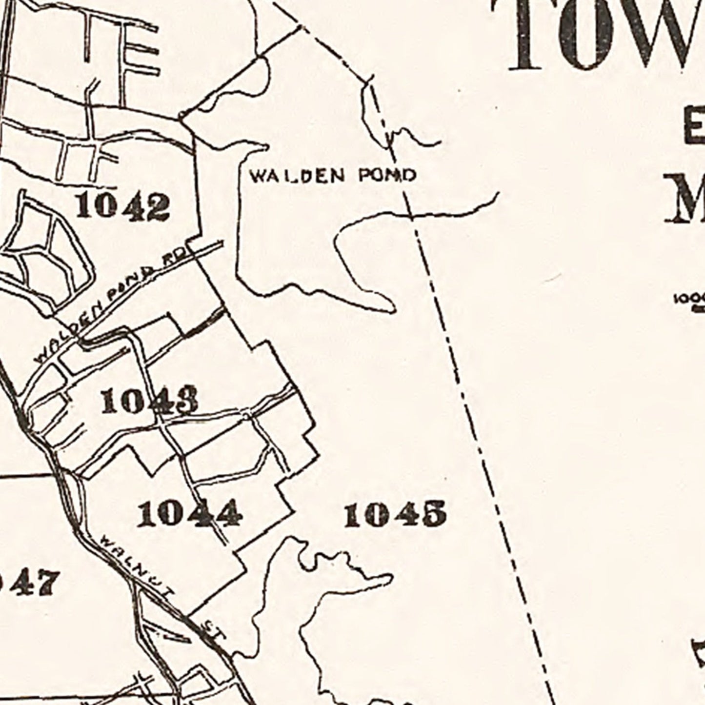 Vintage Map of Saugus, Massachusetts, 1924