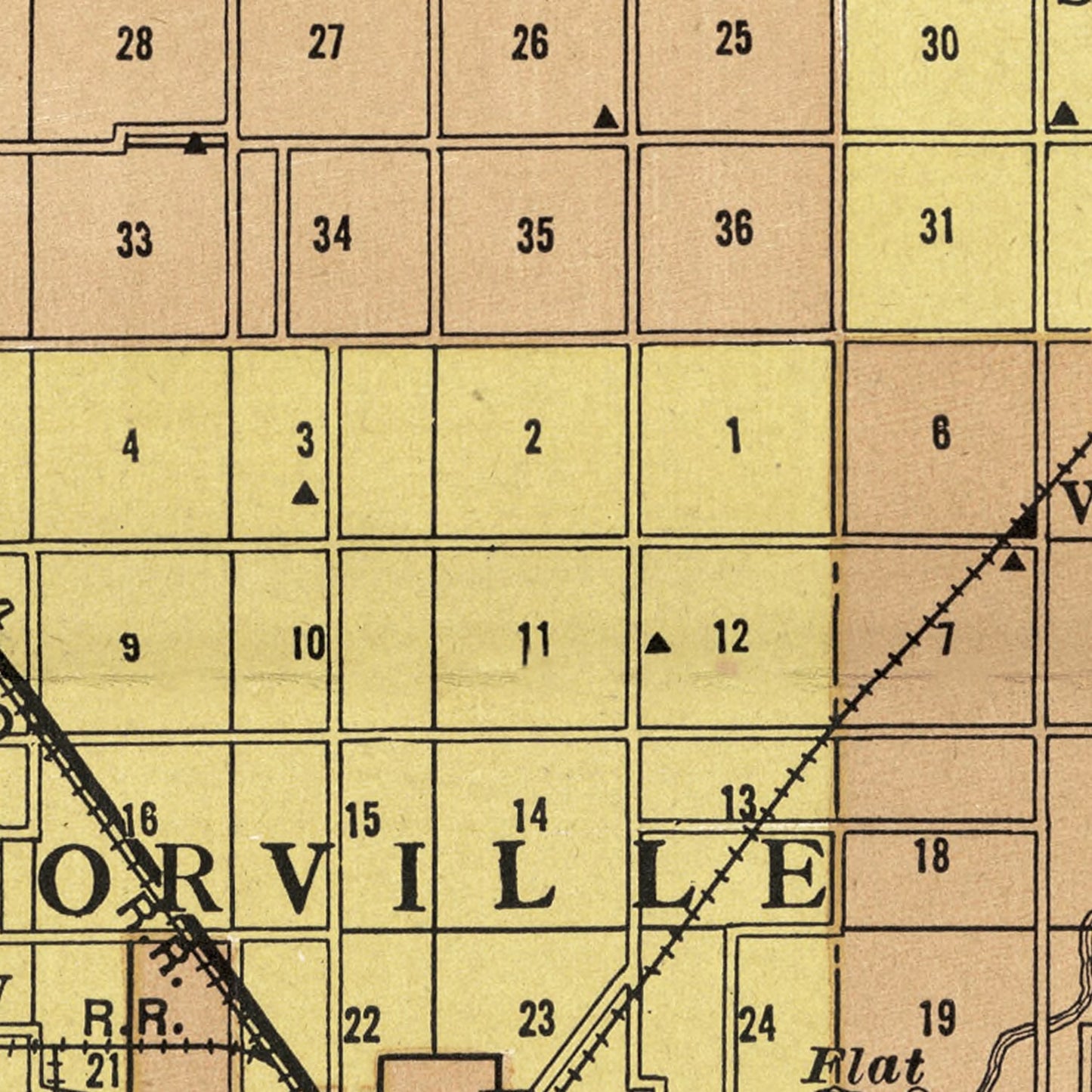 Vintage Map of Christian County, Illinois, 1924