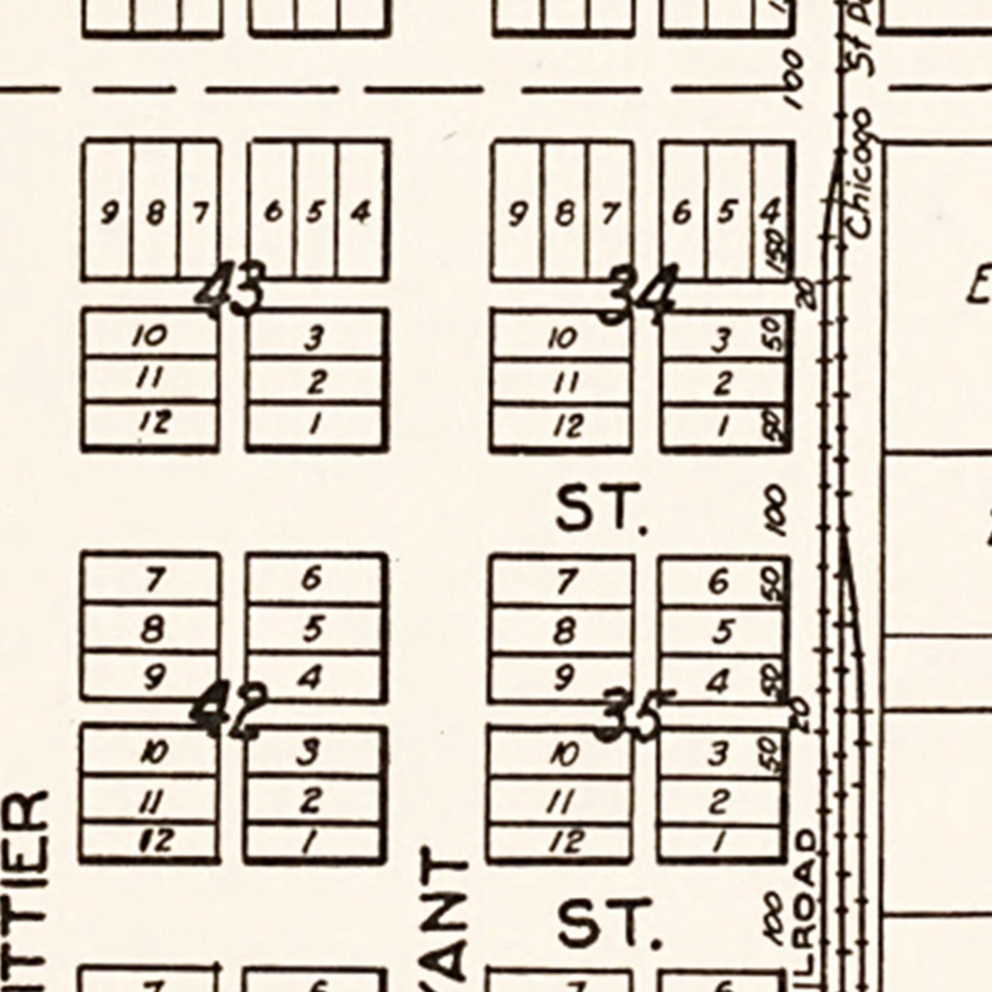 Vintage Map of Ottawa, Minnesota, 1928