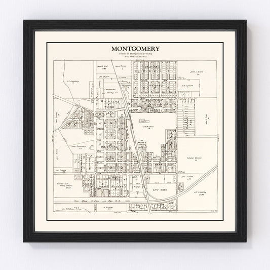 Vintage map of Montgomery, Le Sueur County, Minnesota, 1928