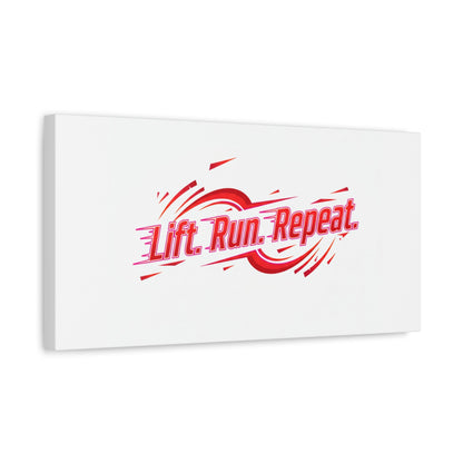 Lift Run Repeat Gym Motivation Canvas Wall Art