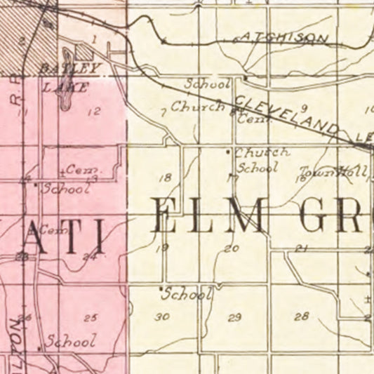 Vintage Map of Tazewell County, Illinois, 1929