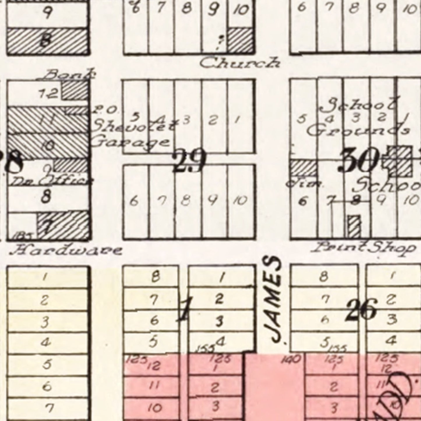 Vintage Map of Tremont, Illinois, 1929
