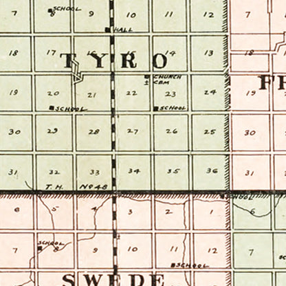 Vintage Map of Yellow Medicine County, Minnesota, 1929