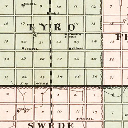 Vintage Map of Yellow Medicine County, Minnesota, 1929