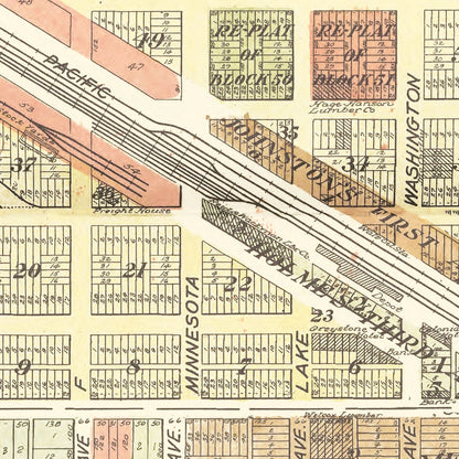 Vintage Map of Detroit Lakes, Minnesota 1929