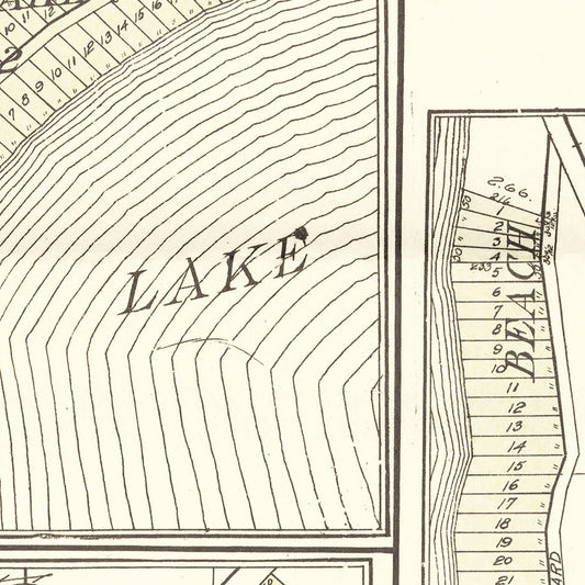 Vintage Map of Detroit Lake Resorts, Minnesota 1929