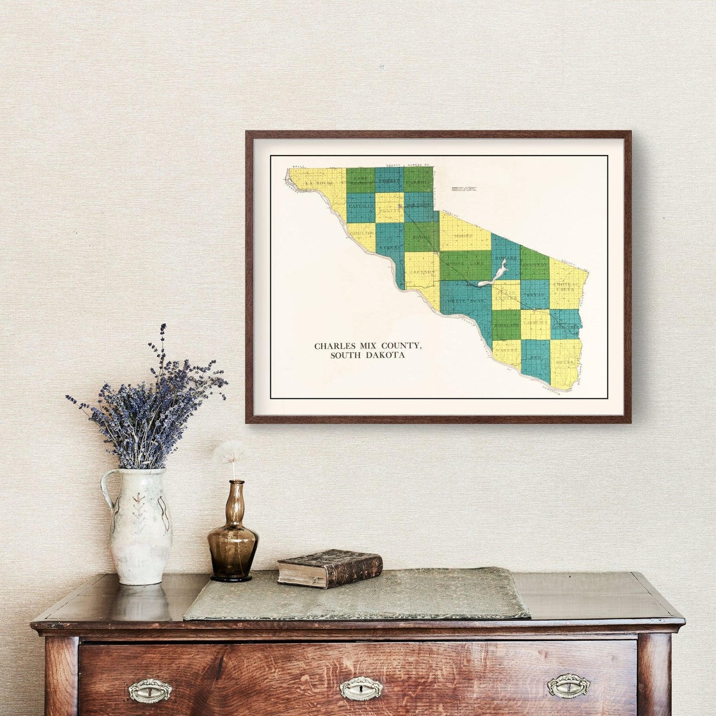 Vintage Map of Charles Mix County, South Dakota, 1931