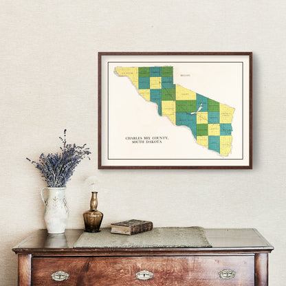 Vintage Map of Charles Mix County, South Dakota, 1931