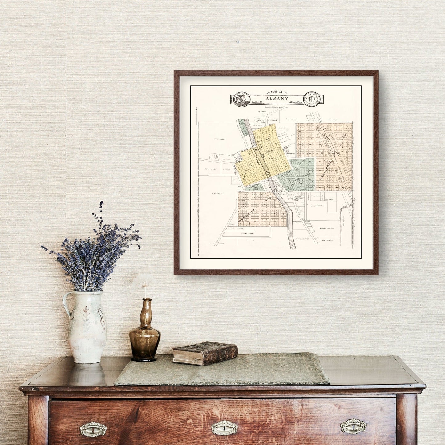 Vintage Map of Albany, Wisconsin, 1931