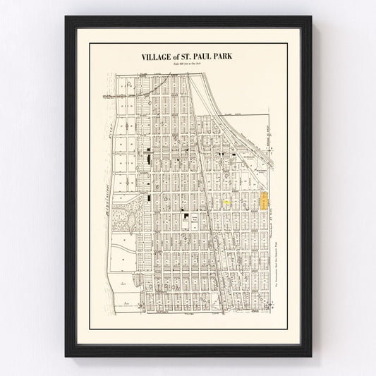 vintage map of Saint Paul Park, Minnesota, 1938
