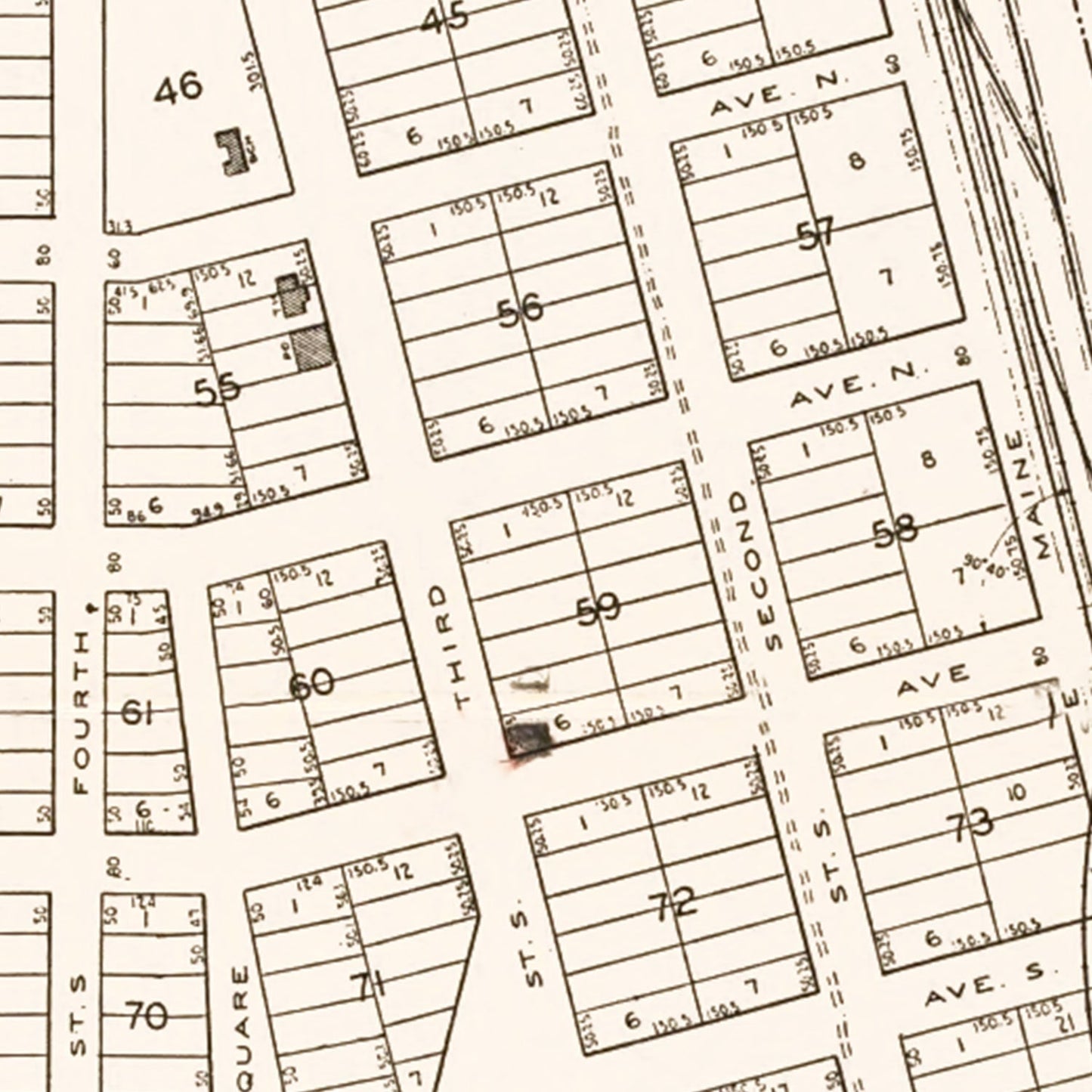 Vintage Map of Bayport, Minnesota, 1938