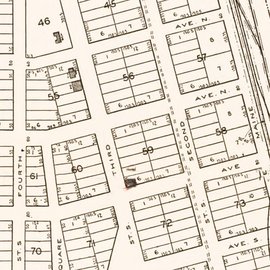Vintage Map of Bayport, Minnesota, 1938