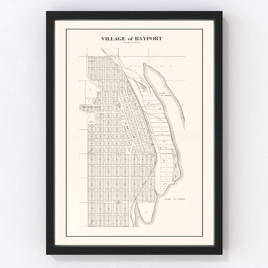 Vintage map of Bayport, Minnesota, 1938