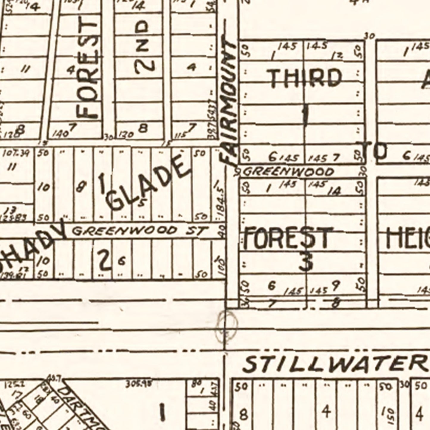 Vintage Map of Mahtomedi, Minnesota, 1938
