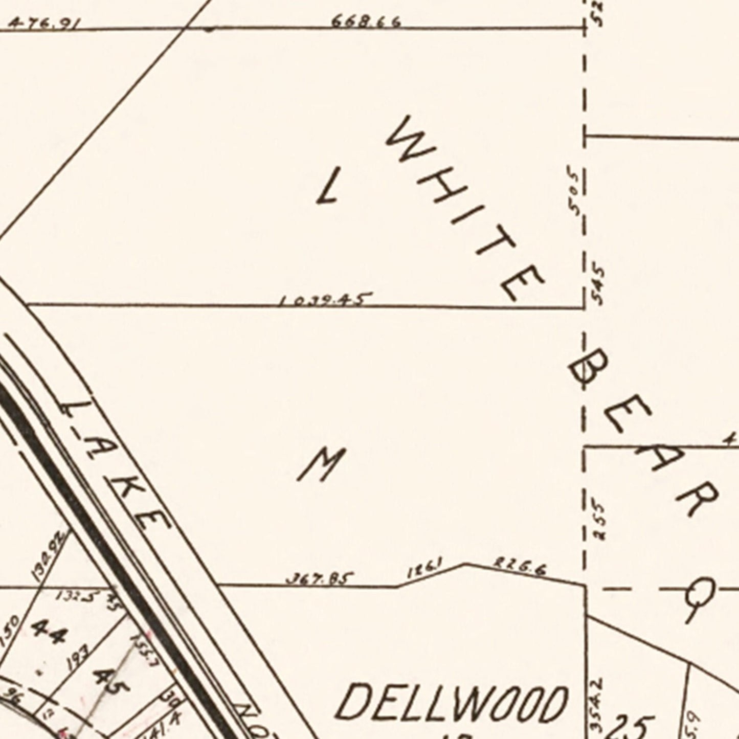 Vintage Map of Dellwood, Minnesota, 1938