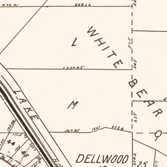 Vintage Map of Dellwood, Minnesota, 1938