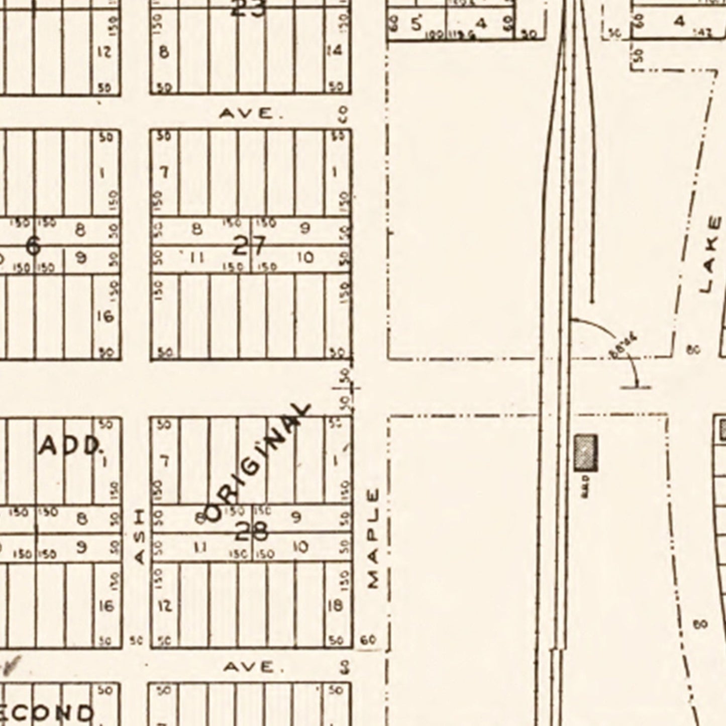 Vintage Map of Forest Lake, Minnesota, 1938