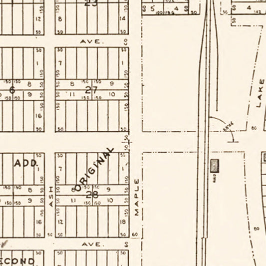 Vintage Map of Forest Lake, Minnesota, 1938