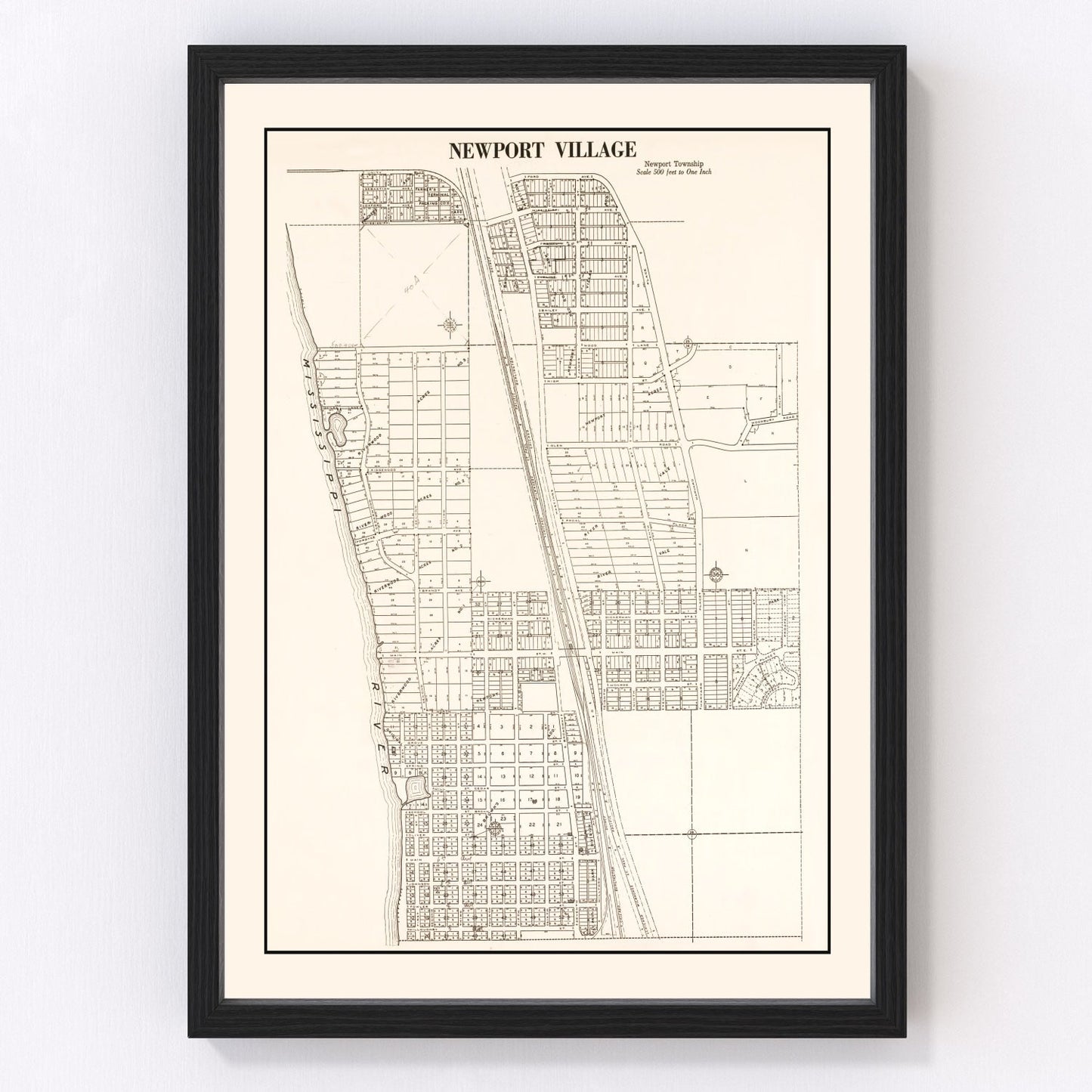 Vintage map of Newport, Washington County, Minnesota, 1938