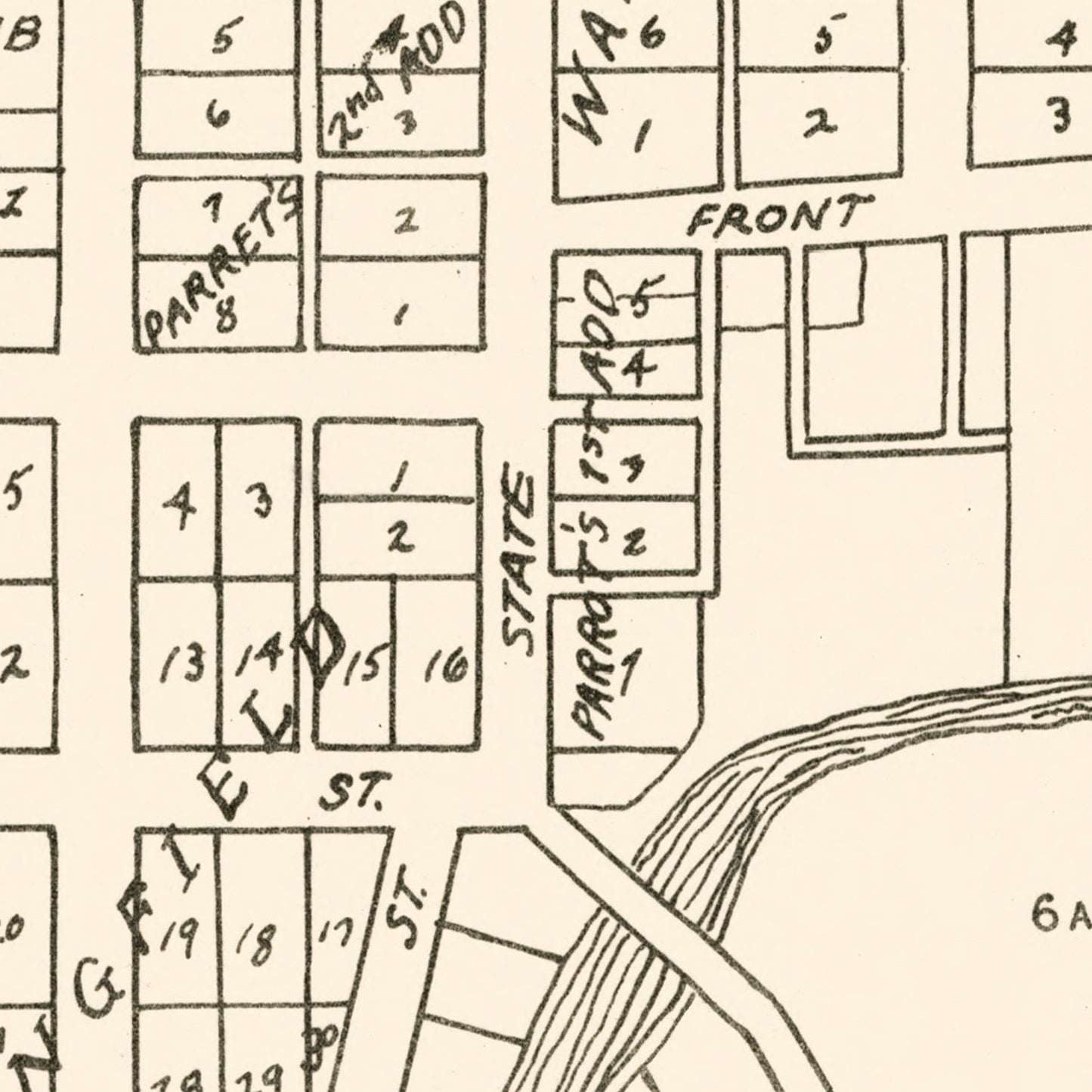 Vintage Map of South Whitley, Indiana, 1939