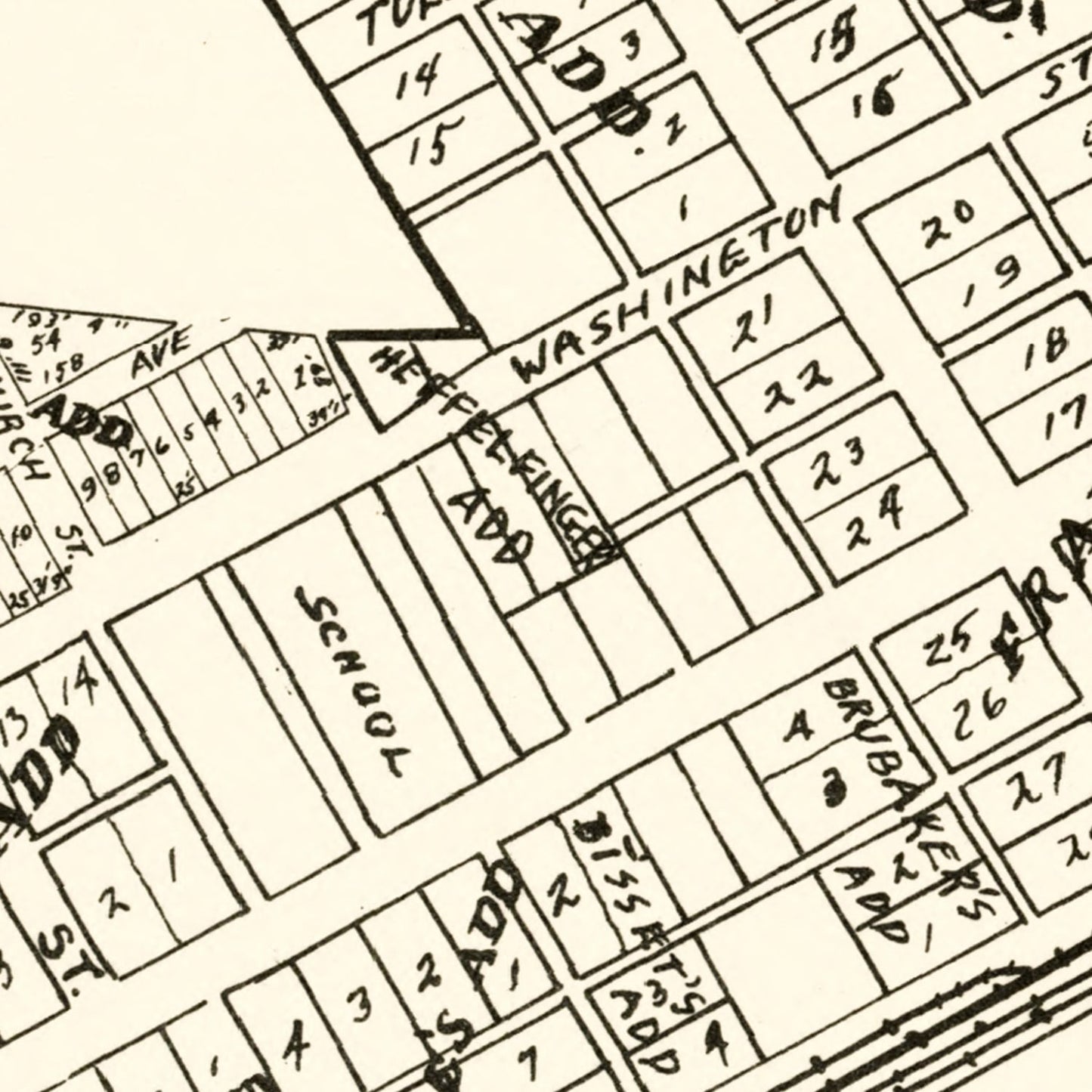 Vintage Map of Churubusco, Indiana, 1939