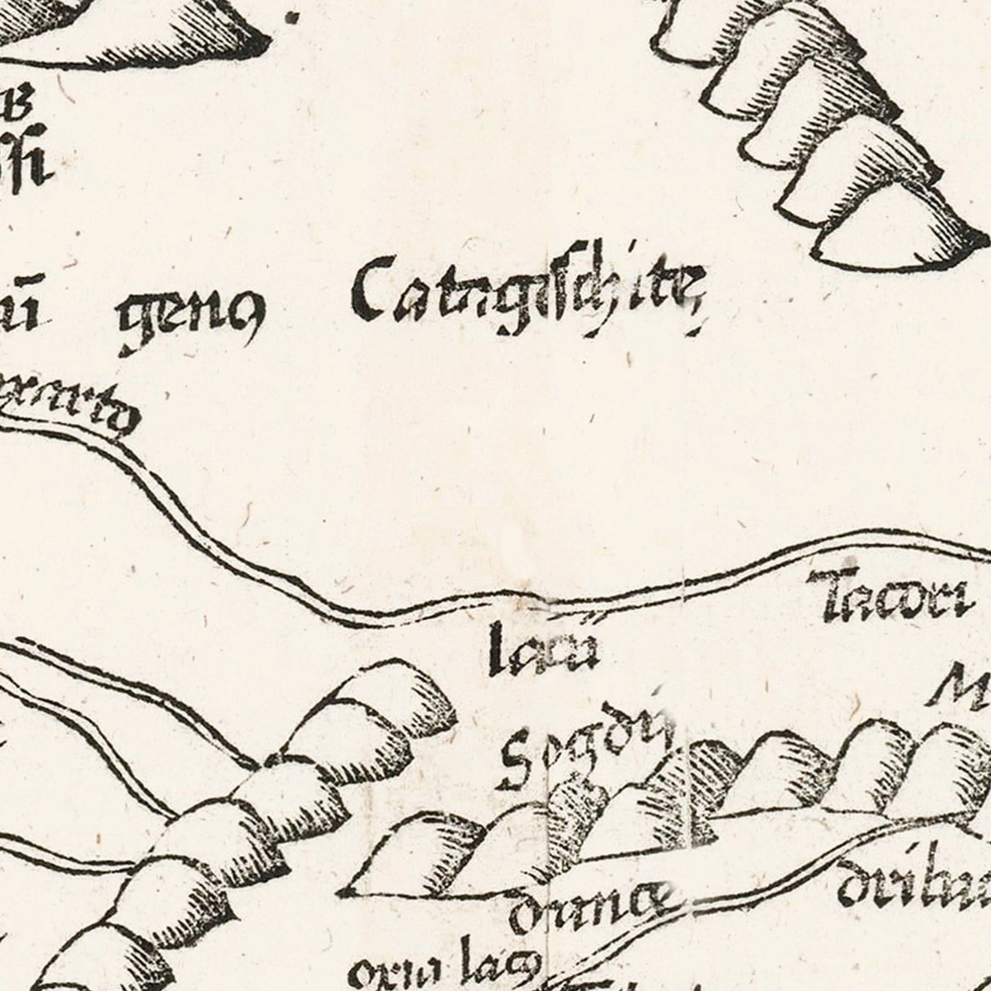 Vintage Silk Road Map, 1522