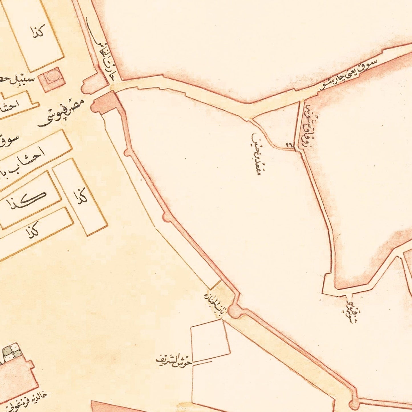 Vintage Map of Medina, Saudi Arabia, 1880