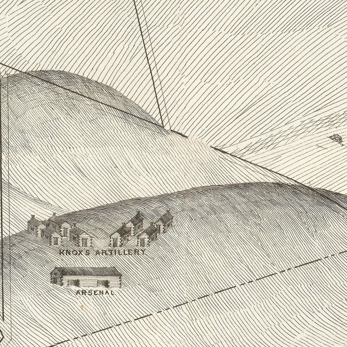 Vintage Valley Forge Pennsylvania Map, 1877