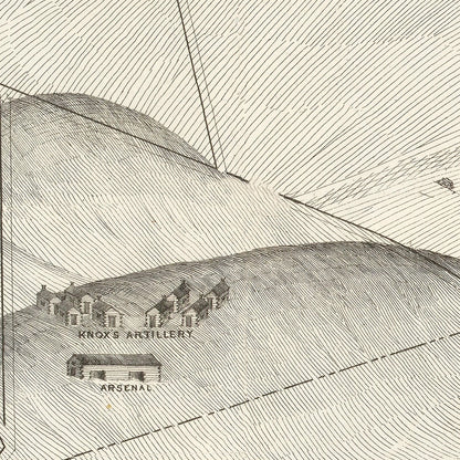 Vintage Valley Forge Pennsylvania Map, 1877