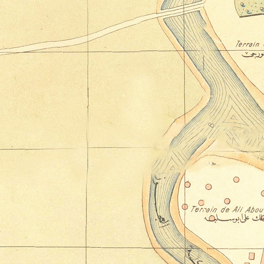 Vintage Map of Giza, Egypt, 1887