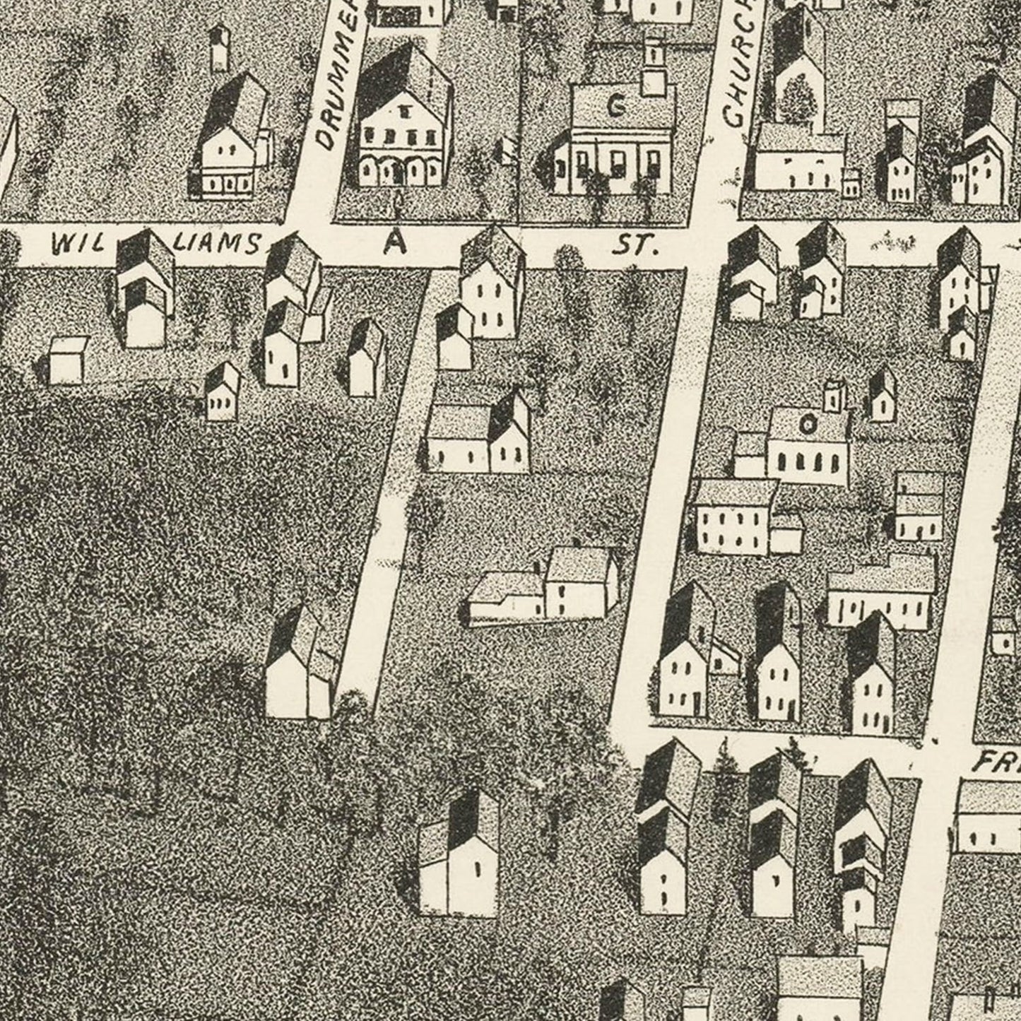 Vintage Vineyard Haven Massachusetts Map, 1893