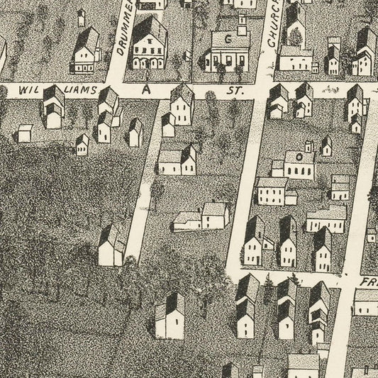 Vintage Vineyard Haven Massachusetts Map, 1893