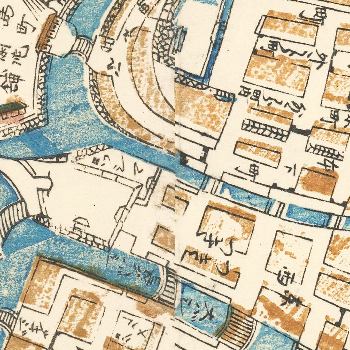Vintage Map of Nagasaki, Japan, 1860
