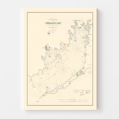 Vintage Map of Buzzards Bay, Massachusetts, 1882