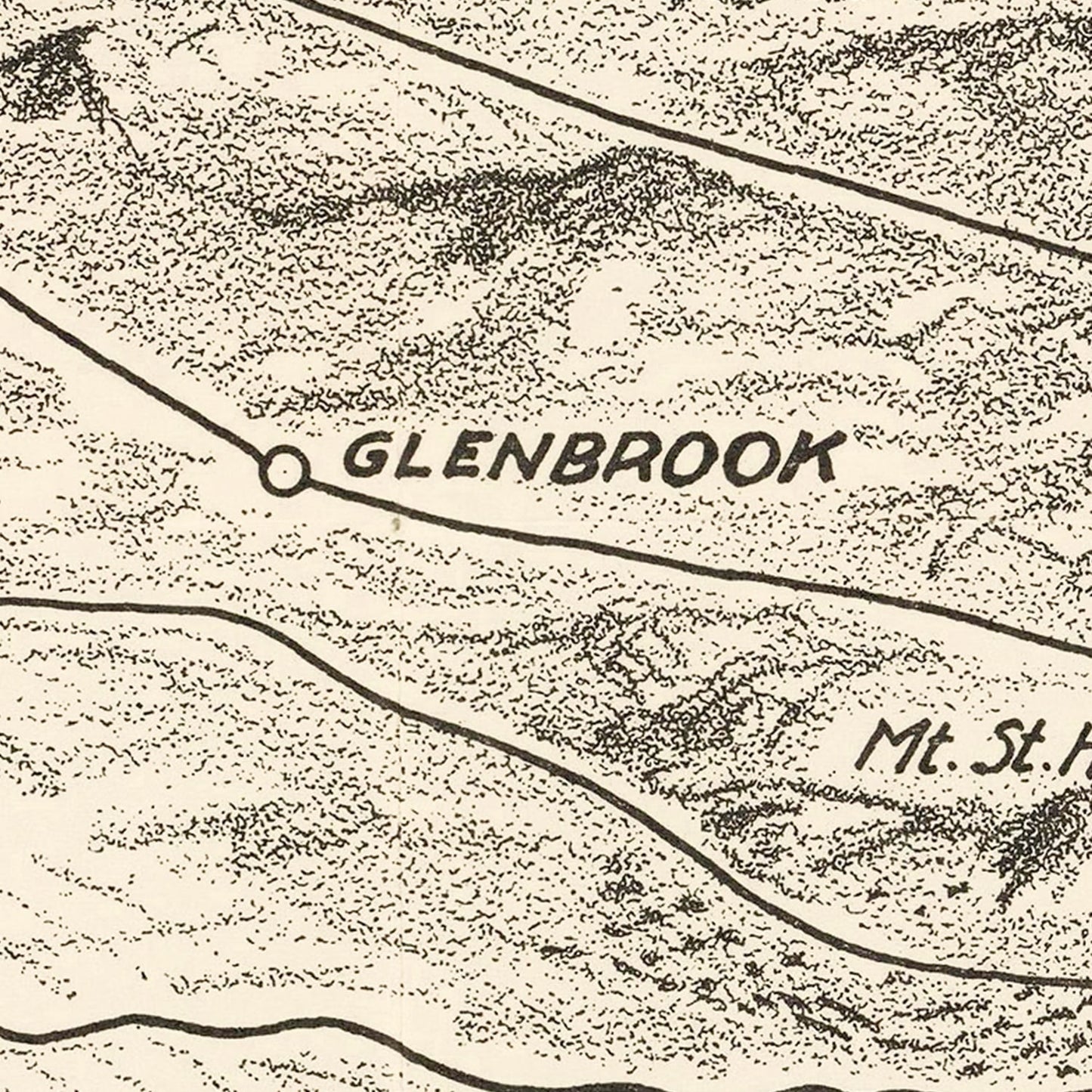 Vintage Map of Napa Valley, California, 1927