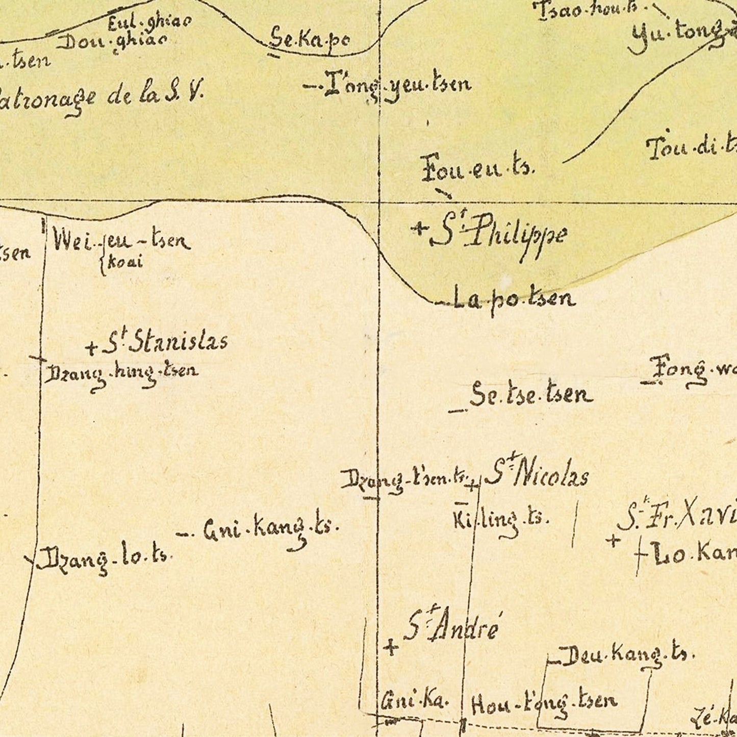 Vintage Shanghai China Map, 1889