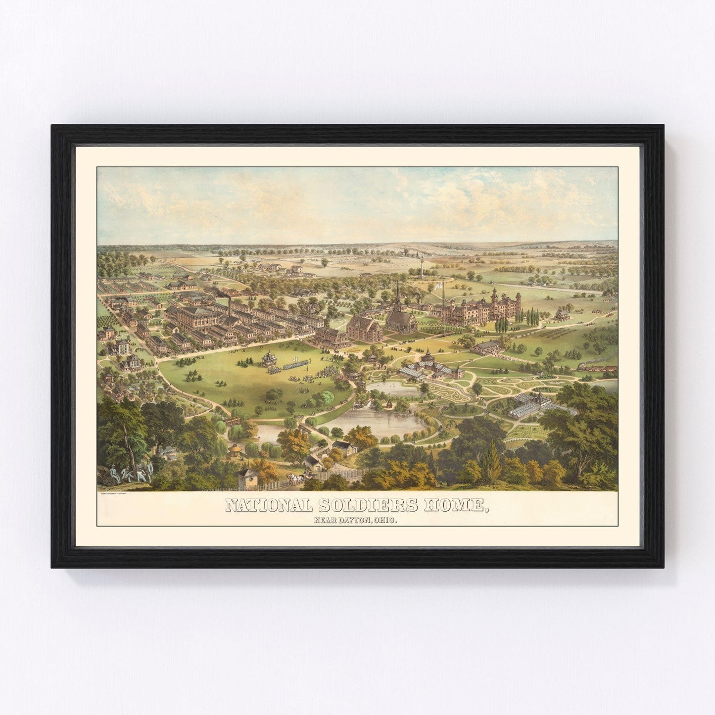 vintage National Soldiers Home map, 1878