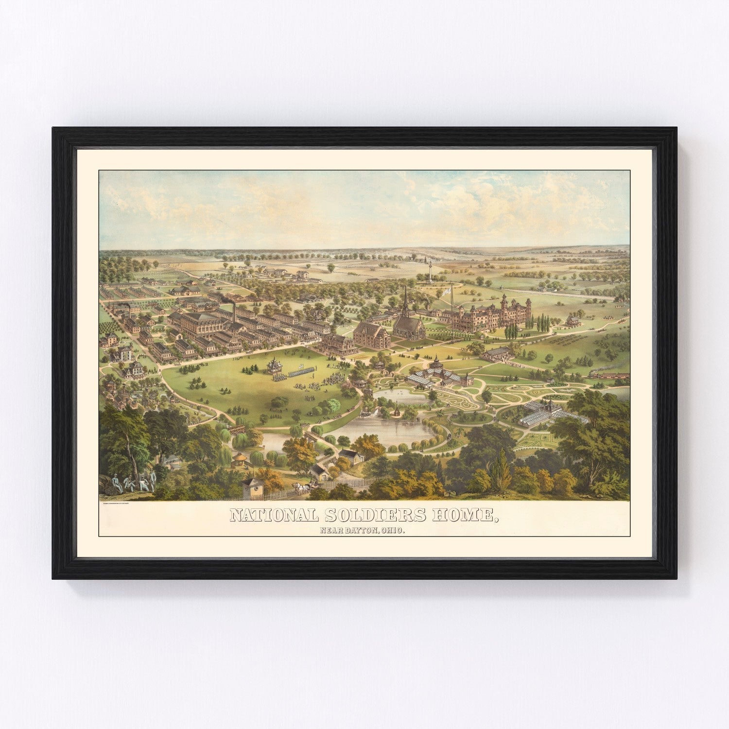 vintage National Soldiers Home map, 1878