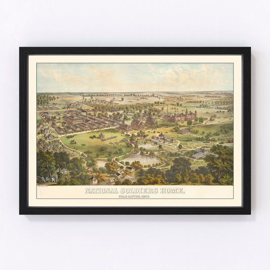 vintage National Soldiers Home map, 1878