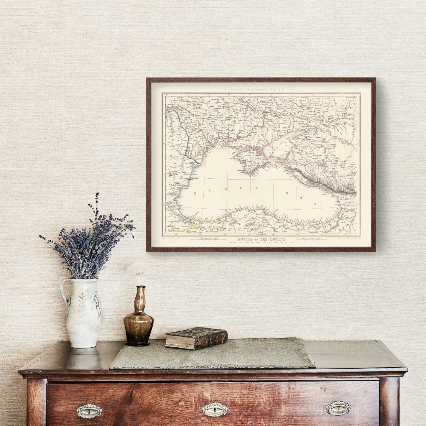 Vintage Map of the Black Sea, 1847