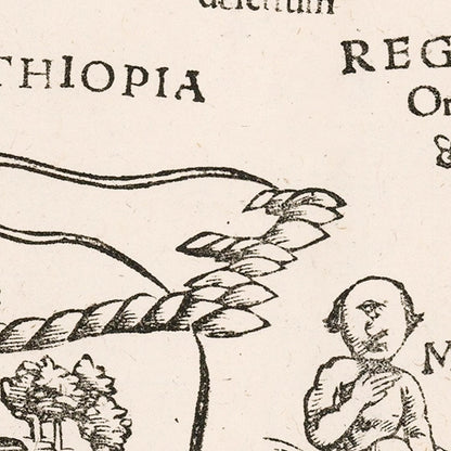 Vintage Map of Africa, 1574