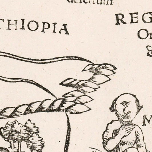Vintage Map of Africa, 1574